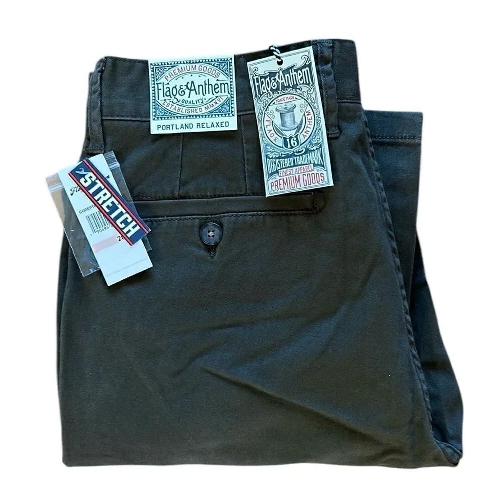 NEW Flag & Anthem Mens Olive Portland Relaxed Pants